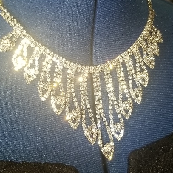 Australian crystal bridal necklace and earrings BN - Picture 5 of 6